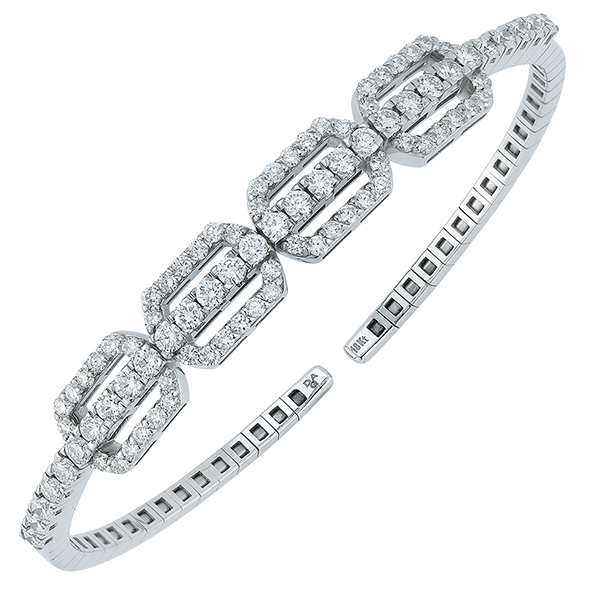 DA Gold 18K White Gold Diamond Bracelet B8680