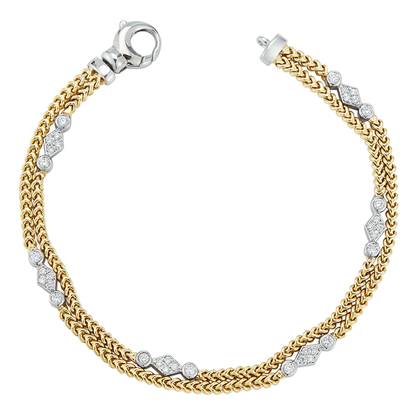 DA Gold 14K Yellow Gold Diamond Bracelet